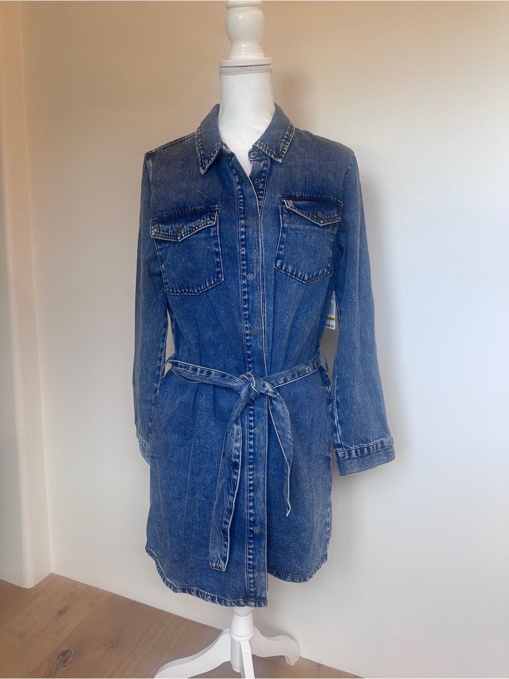 Habitual NWT Denim Belted Shirt Dress Medium – Lagoon
